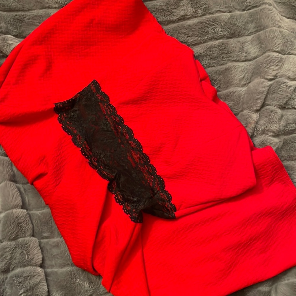 Red Strapless Dress
